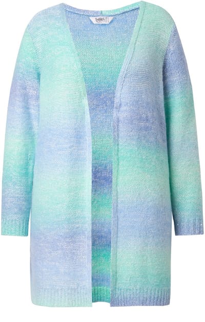 Angel of Style - Dames - Vest straight fit kleurverloop pailletten - Bleek turquoise - Maat 42+