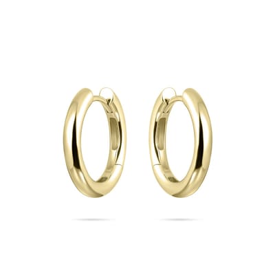 Gisser Jewels - Oorringen KCL3/20Y - geelgoud verguld zilver - gepolijst - 3 x 20 mm
