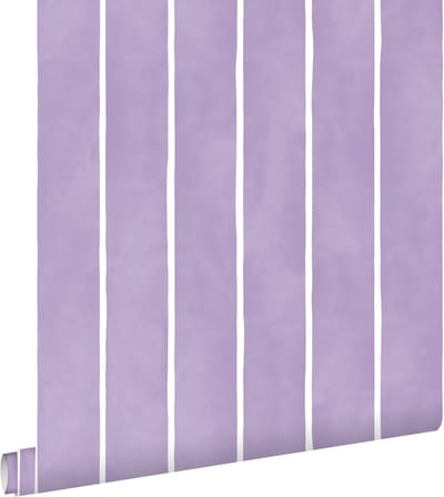 ESTAhome behang strepen lila paars en wit - 50 x 900 cm - 131310
