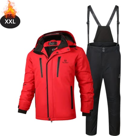 Bovista Skipak - SkiBroek - Skijas - Ski Suit - Wintersport - Heren - 2-Delig - Rood - Maat XXL