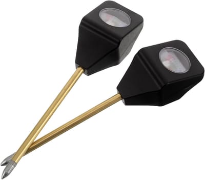 2 stuks bodemvochtigheidsmeters voor de tuin, plantenwatermeter, enkele sonde en eenvoudig in te steken, bodemvochtigheidsmeter voor kamerplanten, gazon, buiten- en binnenbonsai