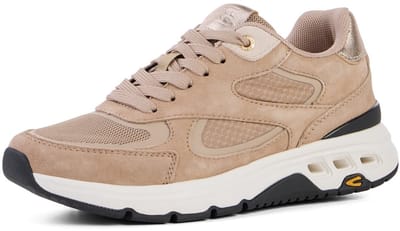 camel active Casual sneaker met comfort voetbed - Maat womenswear-37 - Beige