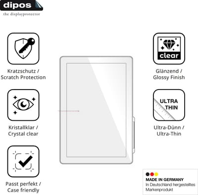 dipos – 2x Beschermfolie geschikt voor IMIN D1 10.1 Zoll | Krasbestendige & heldere Screenprotector Ultra-Thin