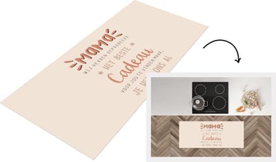 Keukenloper - Loper keuken - Spreuken - Quotes Mama Je Hebt Ons Al - Cadeau voor vrouw - Moederdag - 120x50 cm - Keukenloper vinyl