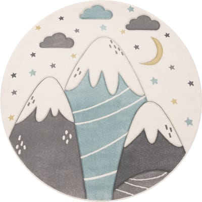Kindertapijt Kosmos crème 160 cm rond