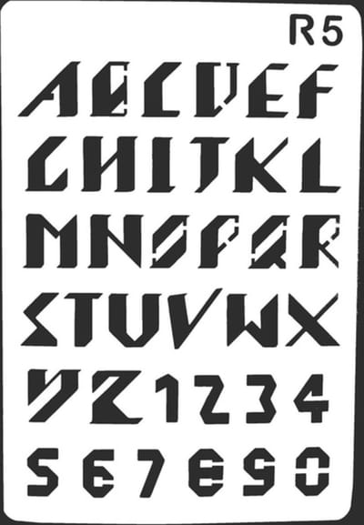 Hiden - Tekenset Letters - Sjablonen - Tattoo set - Tekenen voor volwassenen - Graphic design - Leren tekenen - Tekenen kinderen - R5