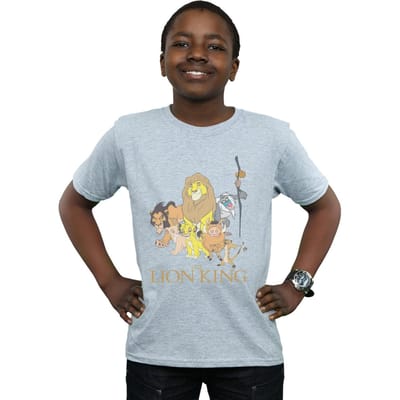Disney Jongens The Lion King Groep T-Shirt (Sportgrijs)