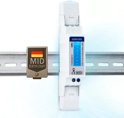 Energiekosten Monitor - 1-fase 45A kWh Meter met Pulsuitgang en LCD-scherm