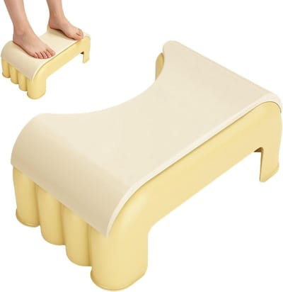 Toilet Opstapje - Hulpmiddel Ontlasting - Natuurlijke Houding - Antislip Basis - 39x24x39 cm - Geel
