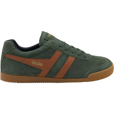Gola Harrier Suede - Heren Sneaker - Evergreen-Moody-Orange-Navy