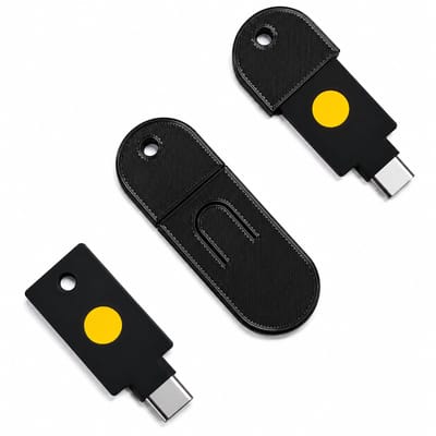 Beschermhoes Geschikt voor YubiKey 5C NFC – Sleutelhanger Case – USB-C Security Key Cover – Krasbestendige Opbergcase voor Sleutelbos – Zwart