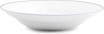 BonBistro Diep bord 23xH4cm blue rim Basic White (Set van 6)