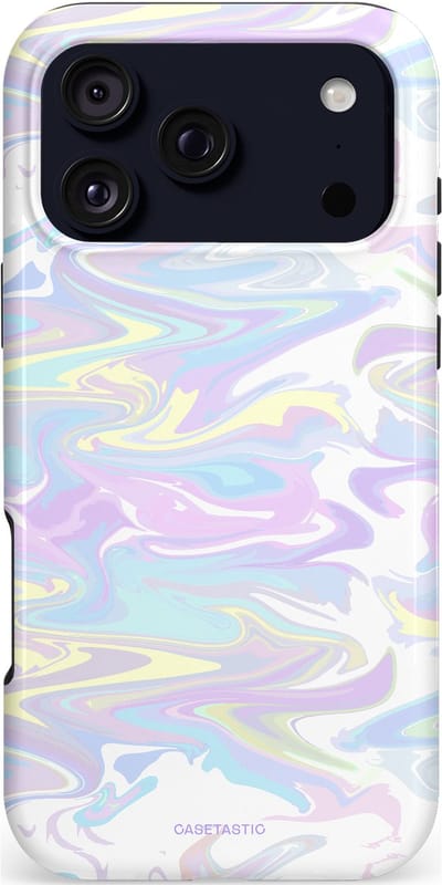 Casetastic hoesje geschikt voor Apple iPhone 17 Pro Max - MagSafe - Dubbellaagse bescherming - IJsdans van kleur - Fashion Case - Wit Lichtgrijs Crème