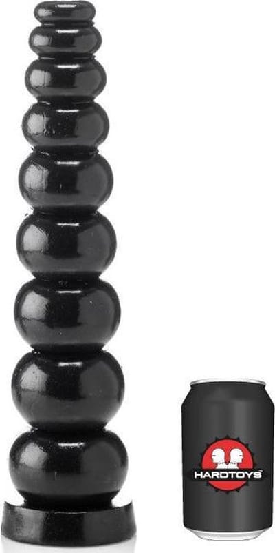 Anaal Dildo met Ribbels Zwart