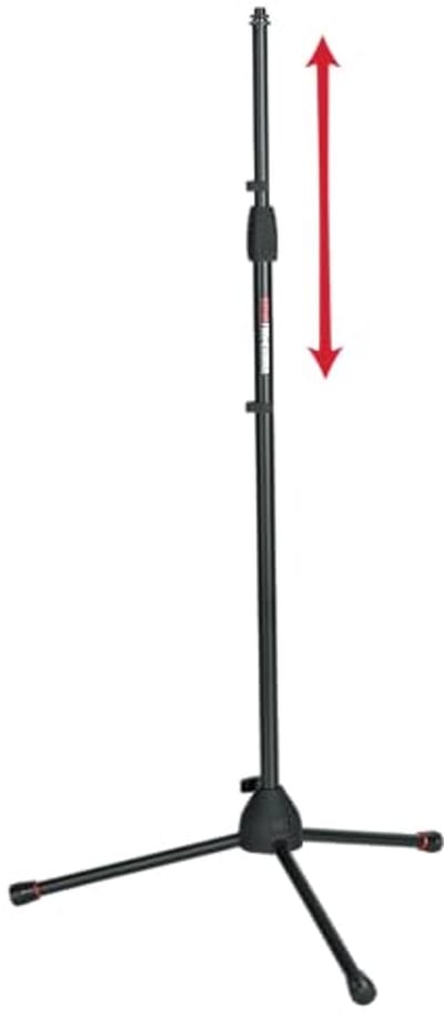 Standaard microfoonstatief met instelbare hoogte en adapters voor 3/8" en 5/8"