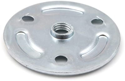 Dailygoody - Schroefplaat - Meubelpoten Bevestigen - Rond - 50 mm - M8-schroefdraad - 4 Stuks - Geschikt voor Tafelpoten en Kastpoten