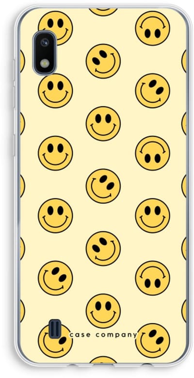 Hoesje geschikt voor Samsung Galaxy A10 hoesje - Smiley N°2 - Soft Cover Telefoonhoesje - Bescherming aan alle Kanten en Schermrand