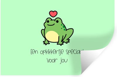 Muurstickers - Sticker Folie - Beterschap - Quote - Kikker - Opkikker - 30x20 cm - Plakfolie - Muurstickers Kinderkamer - Zelfklevend Behang - Zelfklevend behangpapier - Stickerfolie