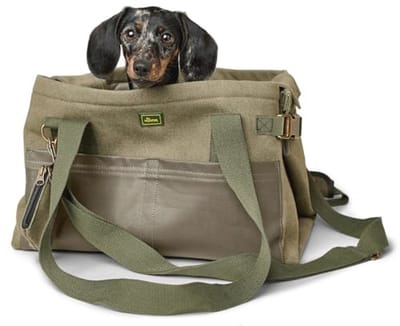 Draagtas en deken voor honden en katten - Praktische 2-in-1 Oplossing voor Onderweg en op Reis in Kaki