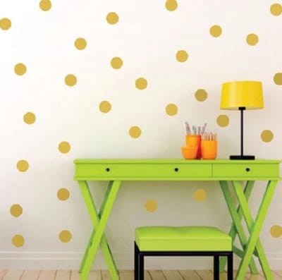 Muurstickers - Stippen - Dots - Rondjes - Wand Decoratie - Universeel - 7 cm diameter - 35 stuks - Goud
