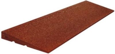Schuin aflopende rand rubber - 75x25 cm - 45 mm dik - Rood