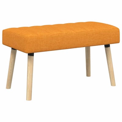 vidaXL - Kanaalgeplooide - Bank - Dongeel - 80 - x - 40 - x - 46 - cm - Stof