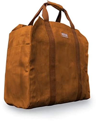 Grote Waxed Canvas Houtdrager - Waterafstotende Haak voor Hout en Open Haard