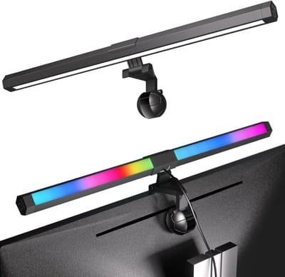REN® Monitor lamp - Monitor - Bureaulamp met klem - Zwart - 11cm x 43cm x 7cm