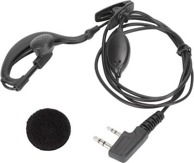 Draadloze Walkie Talkie Headset met Clip en Oorkussen voor 2-Weg Radio's zoals BF-888S en UV-5R, Ideaal voor Communicatie en Outdoor Activiteiten