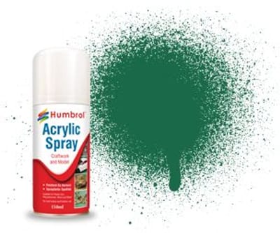 Humbrol Hobbyverf Acrylverf - #30 Dark Green - Matt - Acryl spray Verf spuitbus - 150 ml