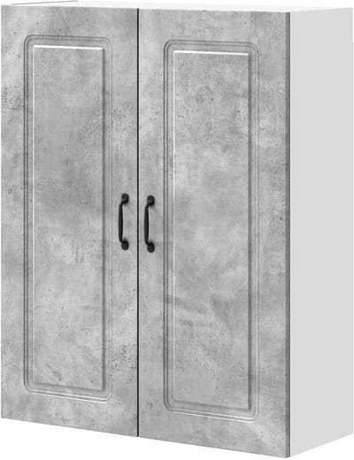 Keukenkast - Wandkast Bovenkast - Keuken Organiseren - Stevig Houtmateriaal - 80 x 31 x 100 cm - Betongrijs