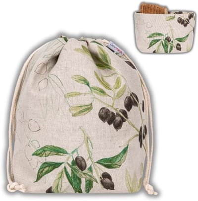 Broodzak 30 x 34 cm en broodmand 2-in-1 – Ademend en decoratief