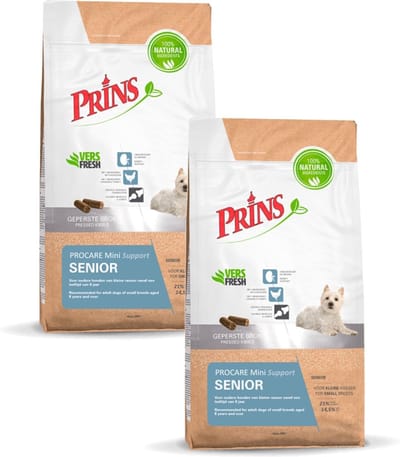 Prins Procare Senior Mini - Hondenvoer - 2 x Gevogelte 3 kg