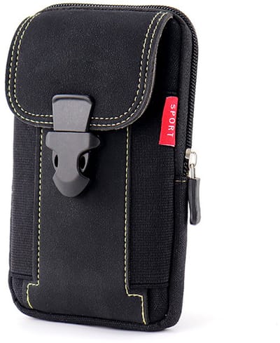 longziming -Telefoontasje voor heren – Canvas crossbody & heuptas – Slijtvast en ademend – Met rits en druksluiting – Geschikt voor dagelijks en outdoor gebruik