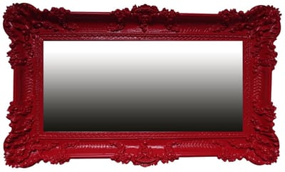 Dailygoods- Barokspiegel Tijdloos Design - Wandspiegel - Antiek Ornamentenlijst - 96x57 cm - Koninklijke Elegantie - Handgemaakt Frame