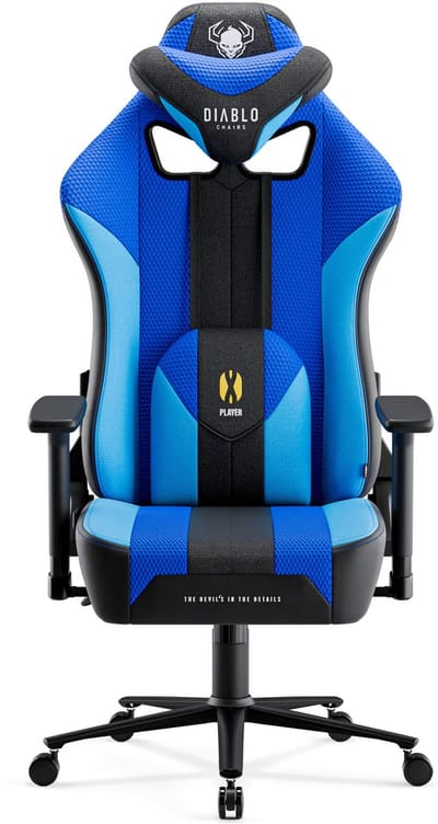DIABLO CHAIRS - Gaming stoel X-Player 2.0 - Bureaustoel verstelbaar - King size - Vorstzwart