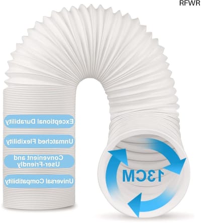 RFWR® Flexibele pvc-afvoerslang voor airconditioners, wasdrogers en afvoerkappen - Diameter 130/150 mm, Lengte 1,5/2/3 m