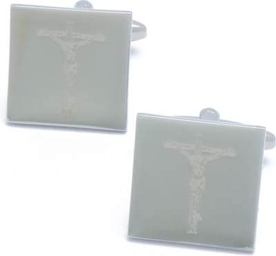 Manchetknopen - Vierkant Christus Kruis Crucifix