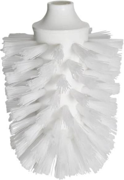SnelShoppen - Vervangende Borstelkop voor WC-Borstelset, Schroefbare Kunststof Borstelkop, Geschikt voor Bijna Alle Series, Wit, Hygiënisch en Praktis