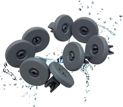 Vaatwasser mandrollen - Reservewielen - Vaatwasser reparatie - Eenvoudige montage - 8 stuks - Grijs