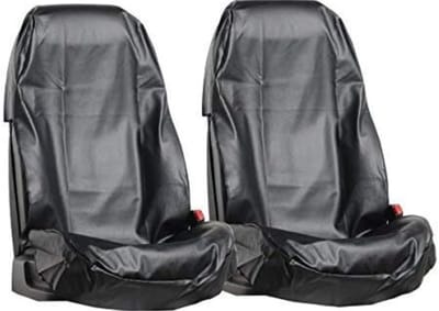 Famanu - 2 stuks Stoelbeschermers auto autostoelbeschermer voorstoelen auto stoelbekleding bekleding autostoelhoezen [waterdicht onderhoudsvriendelijk ] werkplaatsbeschermer kunstleer
