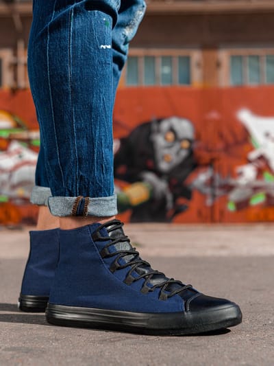 Herensneakers - navy T378