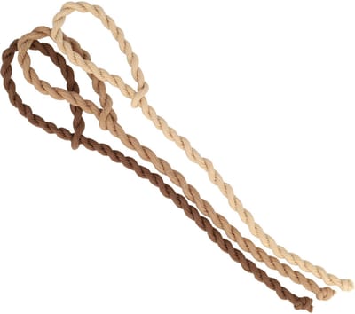 Haarsoires Haarelastieken Basic - Hair Tie Koord - Bruin Beige - Set van 3 - Eenvoudige Haar Elastieken voor Dagelijks Gebruik