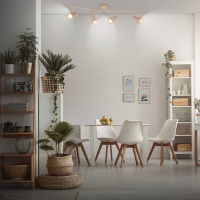 B.K.Licht Tapp - Opbouwspot - plafondspot (plafondlamp) - 4x GU10 fitting - taupe / beige - 60.5 cm