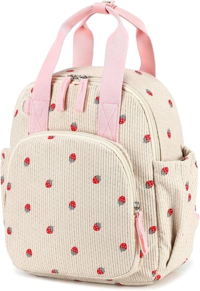 CRLYN® Boekentas Meisjes Lagere School - Schooltas Eersteleerjaar Groot - Aardbeirijst