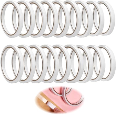 Sterk dubbelzijdig plakband 5 mm x 10 m - Ideaal voor scrapbooking, foto's en geschenkverpakkingen - Geschikt voor papier, hout, metaal en glas - 18 stuks