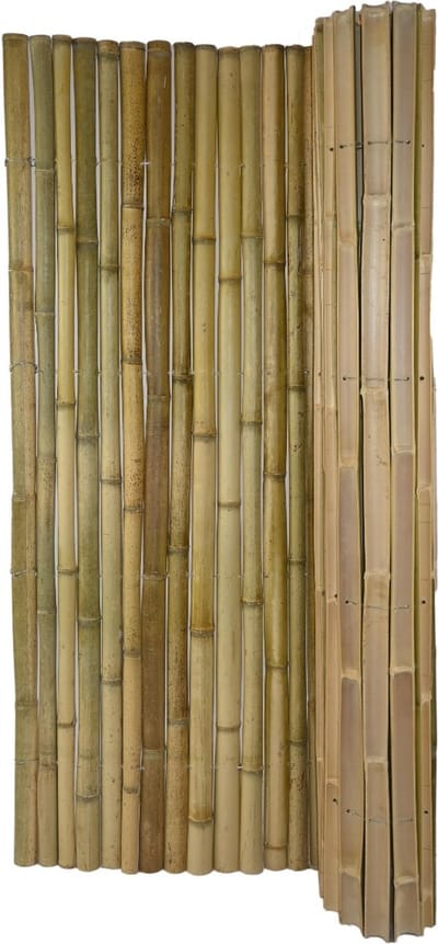TuinChamp Bamboemat half rond naturel 150x180cm - Bamboe tuinscherm - Bamboemat op rol - Tuinafscheiding natuurlijk hout - Balkonscherm bamboe - Natuurlijke uitstraling