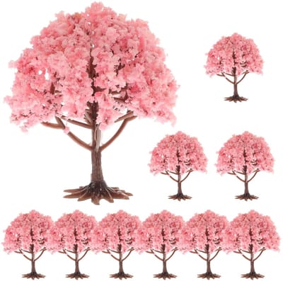 Dailygoods- Miniatuurbomen Set van 10 - Kunstbomen - Decoratie voor Modelbouw - Tafel/Middenstuk - Realistisch Design - Veelzijdig Gebruik - Modelboom