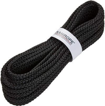 Speciaal touw - Gevlochten koord - Veilig bevestigen - Moeilijk ontvlambaar - 5mm 20 meter - Zwart