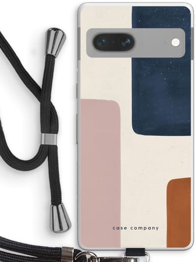 Case Company® - Hoesje met koord geschikt voor Google Pixel 7 hoesje met Koord - Geo #5 - Telefoonhoesje met Zwart Koord - Bescherming aan alle Kanten en Over de Schermrand